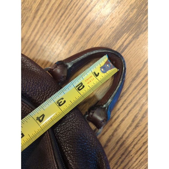 Vintage Cole Haan Backpack Dark Brown Pebbled Leather Bag - Picture 14 of 14